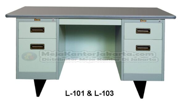 Meja Kantor Besi Lion L-101 & L-103