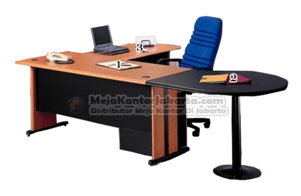 Meja Kantor UNO Warna Cherry - 1