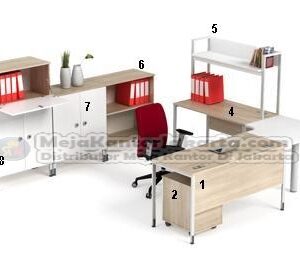 Set Meja Kantor HighPoint Series 1
