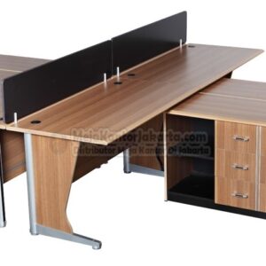 Meja Kantor UNO 4 Staff Lavender Series (2)