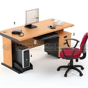 Set Meja Kantor Cherry HighPoint Workstation 1