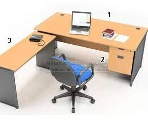 Set Maja Kantor Beech HighPoint Workstation 2