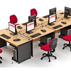 Set Maja Kantor Beech HighPoint Workstation 4