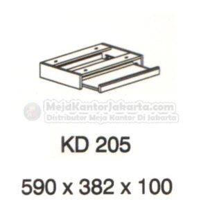 Meja Kantor VIP KD-205 (Keyboard Drawer)
